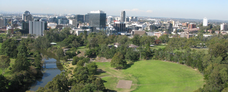 The Crescent aerial view